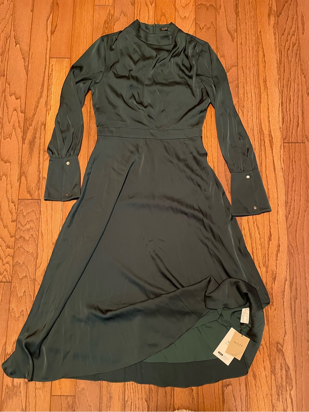 MOTF Premium by SHEIN Deep Green Satin Maxi Dress